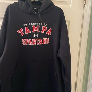Under Armour XXL University of Tampa Spartan’s black hooded sweatshirt